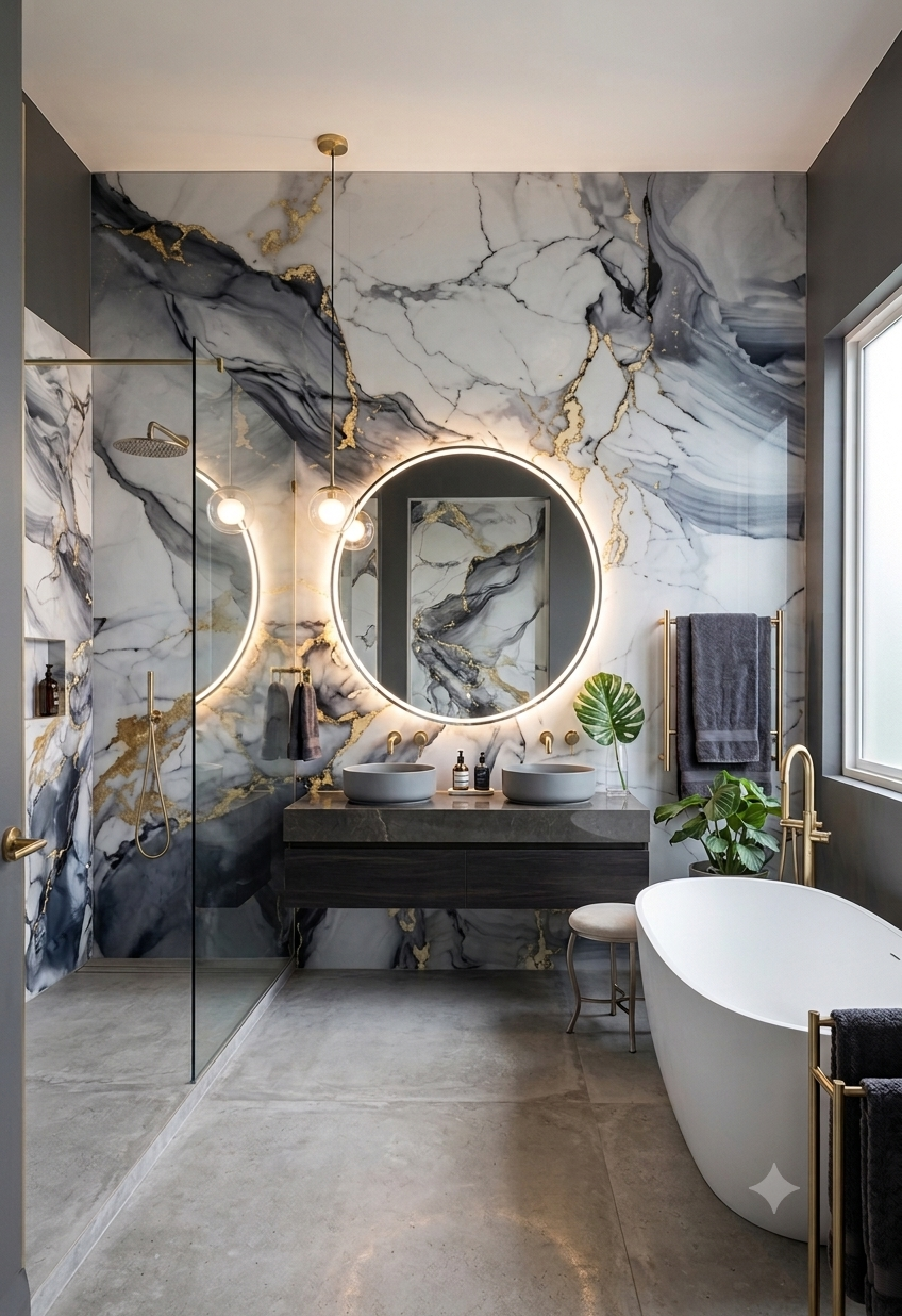 Gold Cloud Marble - Wall PVC Panel