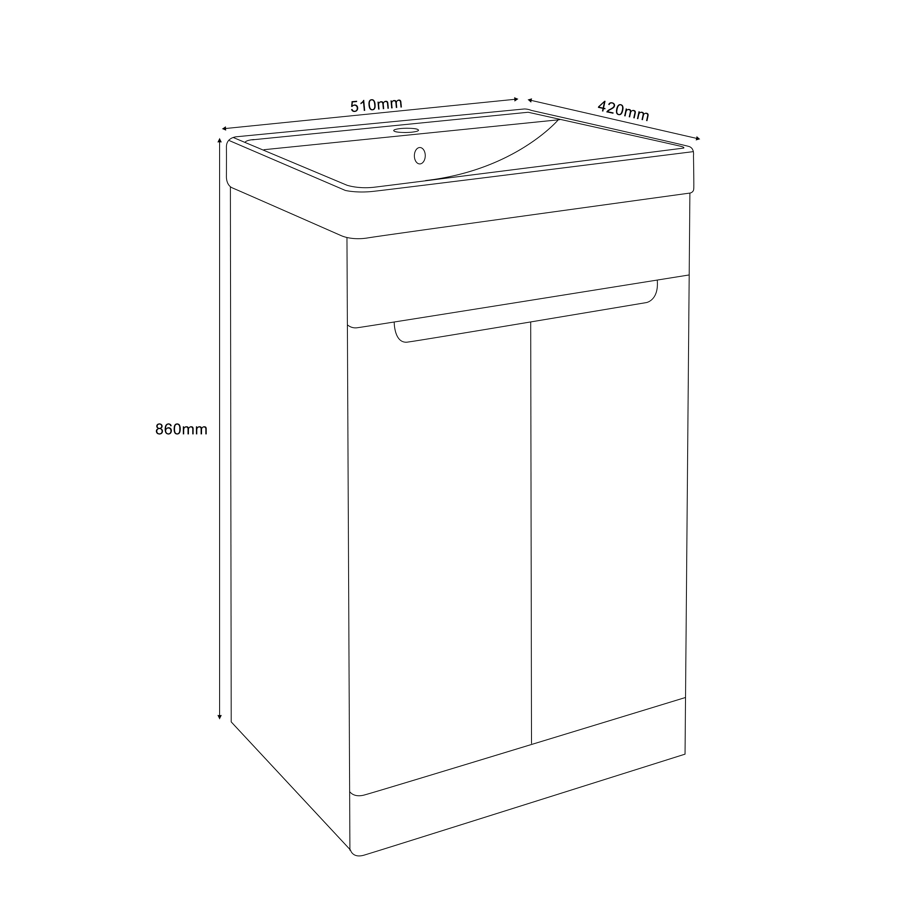 Aqua Vanity Unit - Floor Standing