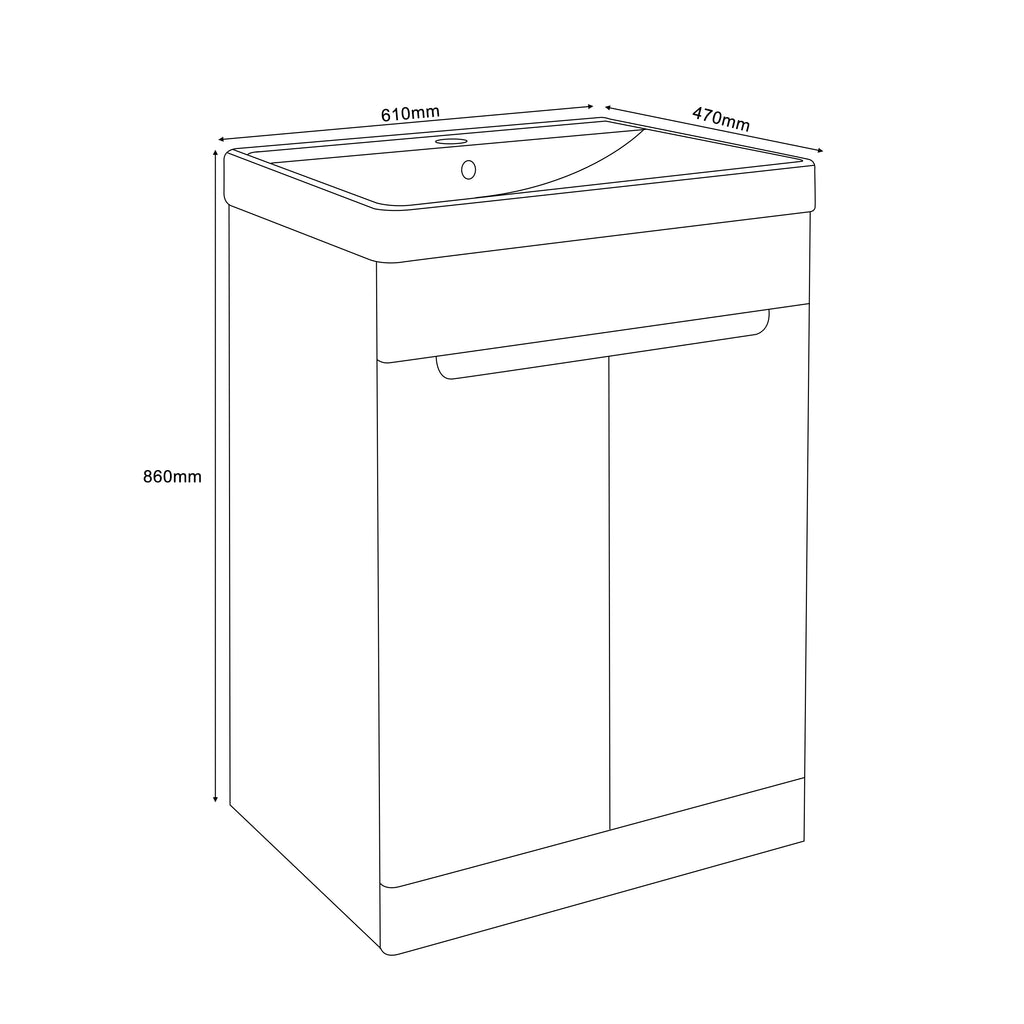 Aqua Vanity Unit - Floor Standing