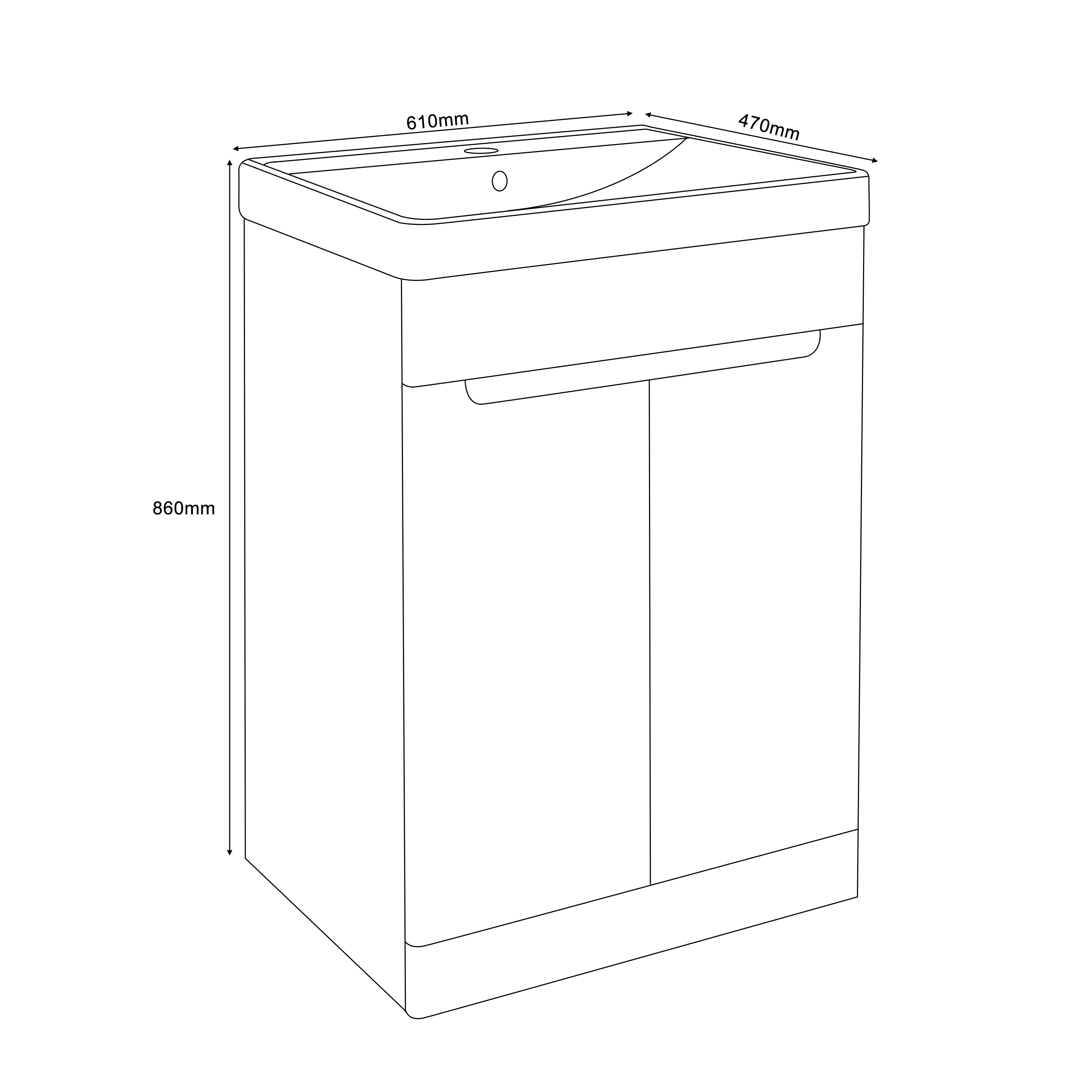 Aqua Vanity Unit - Floor Standing