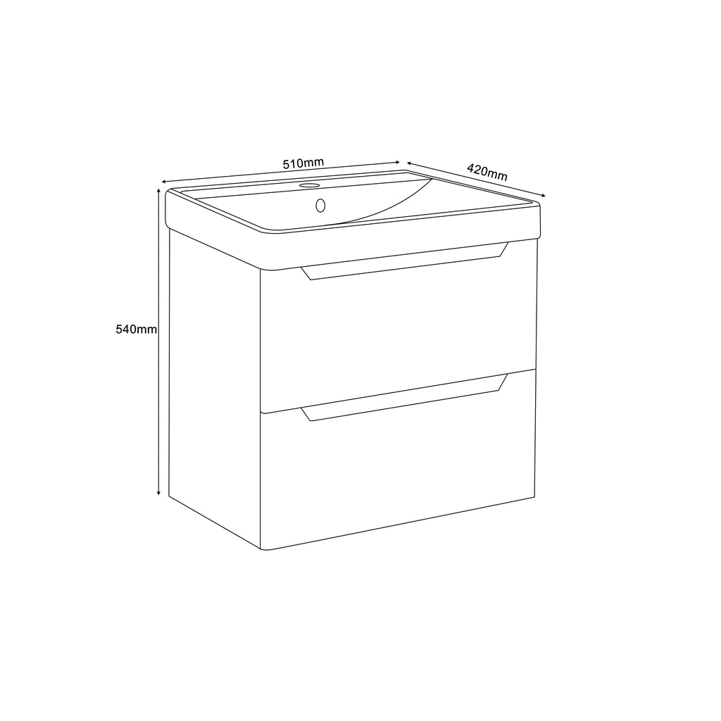 Aqua Vanity Unit - Wall Hung