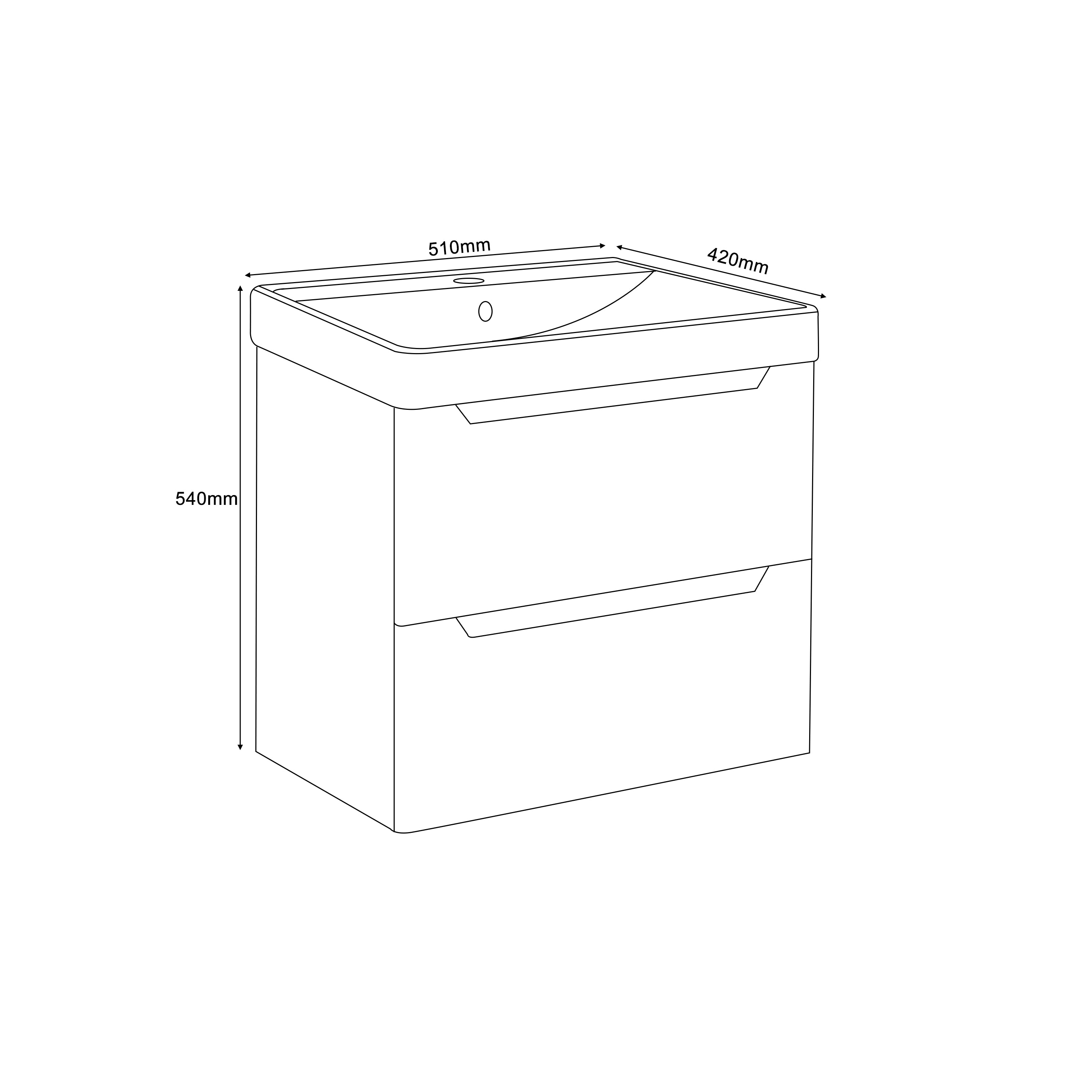 Aqua Vanity Unit - Wall Hung