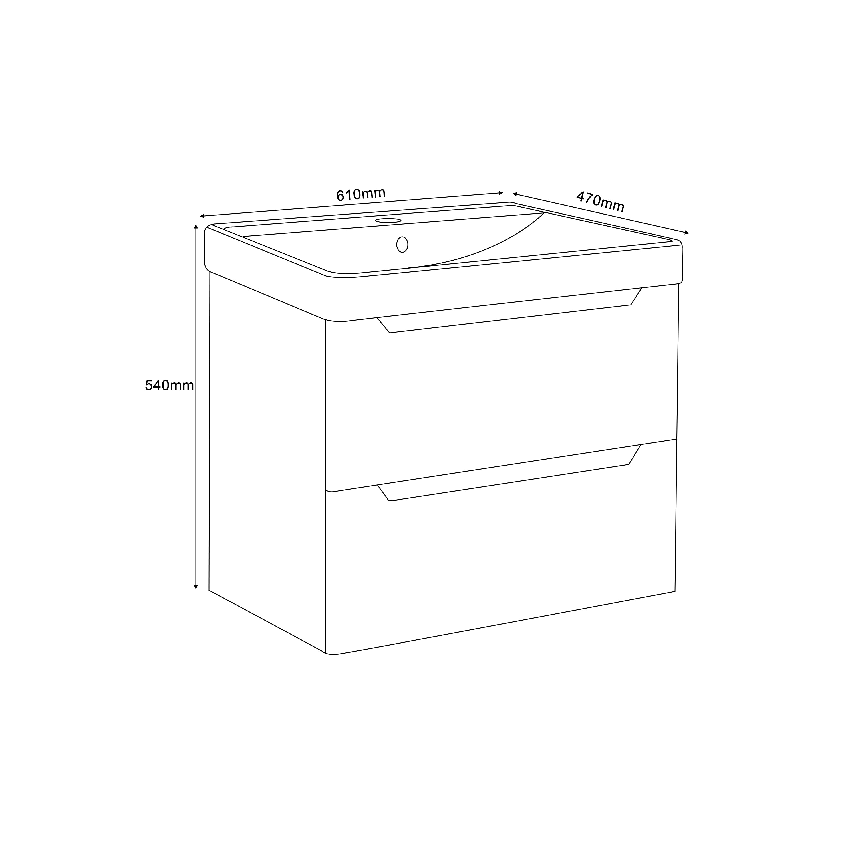 Aqua Vanity Unit - Wall Hung